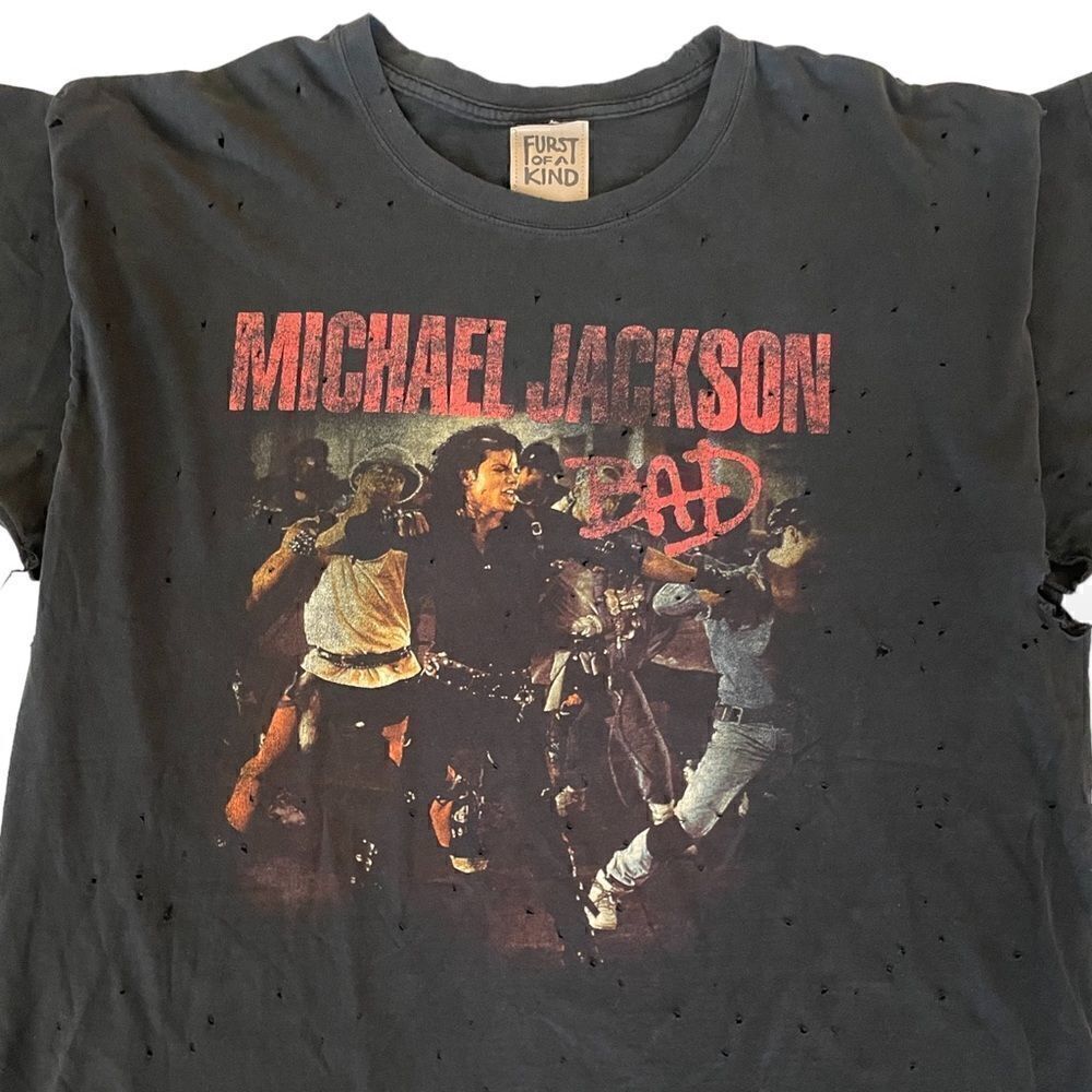 FURST OF A KIND VINTAGE —Michael Jackson BAD— MUSIC TEE |SIZE: O/S| - Picture 3 of 5